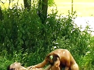 Superb German Honey Rails Big Dick In A Park