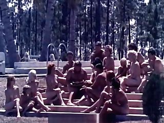 Naked Ladies Having Joy At A Naturist Resort (1960s Antique)